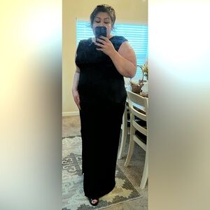 Eloquii size 22 Black Long Dress w/Side slit